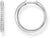 Créole en argent sterling 925 avec pierres blanches, fermoir cliquet rond