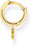 Créoles avec pendentif pendant, plaquage or jaune