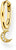 Créoles avec pendentif lune et incrustations de pierres scintillantes, plaquage or jaune