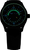 Herrenarmbanduhr im Dunkelmodus mit leuchtenden Ziffern, Indizes und Zeigern