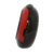 Réveil éducatif pour enfants, vue latérale, boîtier noir avec bordure rouge et bouton.