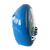 Réveil bleu en forme de ballon de football en biais, zone d'écran transparente et applications de football