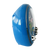 Réveil bleu en forme de ballon de football, vu de côté, fenêtre avant et détails de ballon