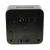 Radio-réveil noir, dos avec commandes et compartiment à piles