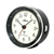 Réveil rond sans fil avec cadran blanc et aiguilles noires