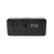 Radio-réveil numérique, vue arrière en noir avec ports et plaque signalétique