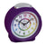 Atlanta Wecker, boîtier violet, cadran rond avec chiffres colorés