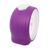 Réveil Atlanta, vue latérale violette avec dessus argenté et bord rond