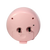 Arrière du réveil enfant, boîtier rose avec ouvertures et ports.