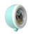 Réveil enfant bleu clair, vue latérale avec cadran rond et image de pirate