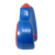 Réveil bleu sur le côté, bouton rouge sur le dessus et bouton de commande sur le côté