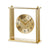 Horloge de table dorée avec mouvement à quartz et cadran arabe