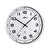 Horloge murale ronde blanche avec chiffres analogiques, aiguilles noires ; Atlanta