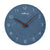 Horloge murale avec chiffres arabes et aiguilles, ronde, bleu-gris