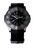 Bracelet de montre pour homme avec cadran sombre, index lumineux verts et bracelet en nylon noir