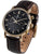 Herren-Armbanduhr Carl von Zeyten Bühlot: Chronograph, schwarzes Zifferblatt, Lederband