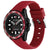 Tommy Hilfiger Herren-Quarzuhr, rotes Silikonarmband, schwarzes Zifferblatt, Sport-Lünette