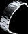 Montre de plongée avec boîtier et bracelet en métal argenté, vue latérale avec gravure « CHRIS BENZ »