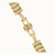 Goldfarbenes Metallarmband mit Schließe der Herrenuhr