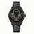 Herrenarmbanduhr mit schwarzem Armband und skelettiertem Zifferblatt im Automatik-Look