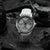 Montre DS9 de Holzkern avec cadran gris marbré et bracelet en cuir gris clair perforé