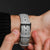 Bracelet de montre DS9 de Holzkern en cuir perforé gris clair avec boucle ardillon
