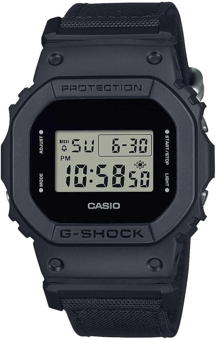 Montre Casio G-SHOCK pour homme avec bracelet noir en CORDURA® et affichage numérique