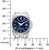 Montre femme cadran bleu, boîtier en acier inoxydable argenté, échelle en millimètres
