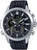 Montre homme avec bracelet en caoutchouc noir et boîtier argenté, cadran noir