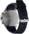 Fond d'une montre pour homme avec fond de boîtier argenté et bracelet en caoutchouc noir