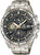 Casio Edifice Montre Homme : Bracelet en acier inoxydable, cadran noir, chronographe avec trois compteurs