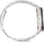 Vue de côté d'une montre bracelet pour homme en acier inoxydable avec maillons de bracelet