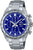 Sport-Chronograph-Herrenuhr mit blauem Zifferblatt und Chronographenzählern
