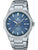 Bracelet de montre pour homme avec cadran bleu, affichage de la date à 5 heures, bracelet en acier inoxydable