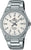 Montre homme avec boîtier en acier inoxydable, cadran blanc et affichage de la date ; EDIFICE CASIO, SAPPHIRE