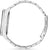 Bracelet en acier inoxydable argenté avec boîtier de profil, sans vue du cadran