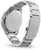 Bracelet pour homme, vue arrière : fond en acier inoxydable gravé, bracelet à maillons attaché.