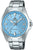 Bracelet de montre pour homme en acier inoxydable, cadran bleu et affichage de la date à 5 heures