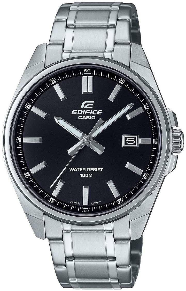 Bracelet de montre pour homme avec bracelet en métal argenté, cadran noir et trois aiguilles