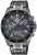 Montre chronographe Casio Edifice pour homme avec cadran noir et bracelet en métal.