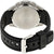 Bracelet de montre pour homme, fond de boîtier argenté et bracelet noir au dos