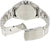 Montre homme en acier inoxydable avec bracelet à maillons massifs et fond de boîtier transparent