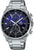 Casio Edifice Montre homme avec cadran bleu, bracelet en acier inoxydable et look chronographe