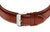 Bracelet en cuir marron avec boucle ardillon pour montre pour homme