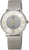 Herrenarmbanduhr mit silbernem Metallgeflechtband und rundem grauem Zifferblatt