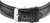 Bracelet de montre homme : cuir noir avec surpiqûre, boucle ardillon argentée