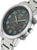 Bracelet de montre pour homme en acier inoxydable avec cadran sombre et deux poussoirs