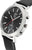 Montre bracelet homme, cadran noir avec index, aiguille des secondes rouge et bracelet noir
