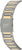 Bracelet de montre pour homme, vue de côté, avec bracelet bicolore en métal et logo ETT