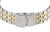Bracelet de montre pour homme avec bracelet argenté et rayures dorées, fermoir déployant